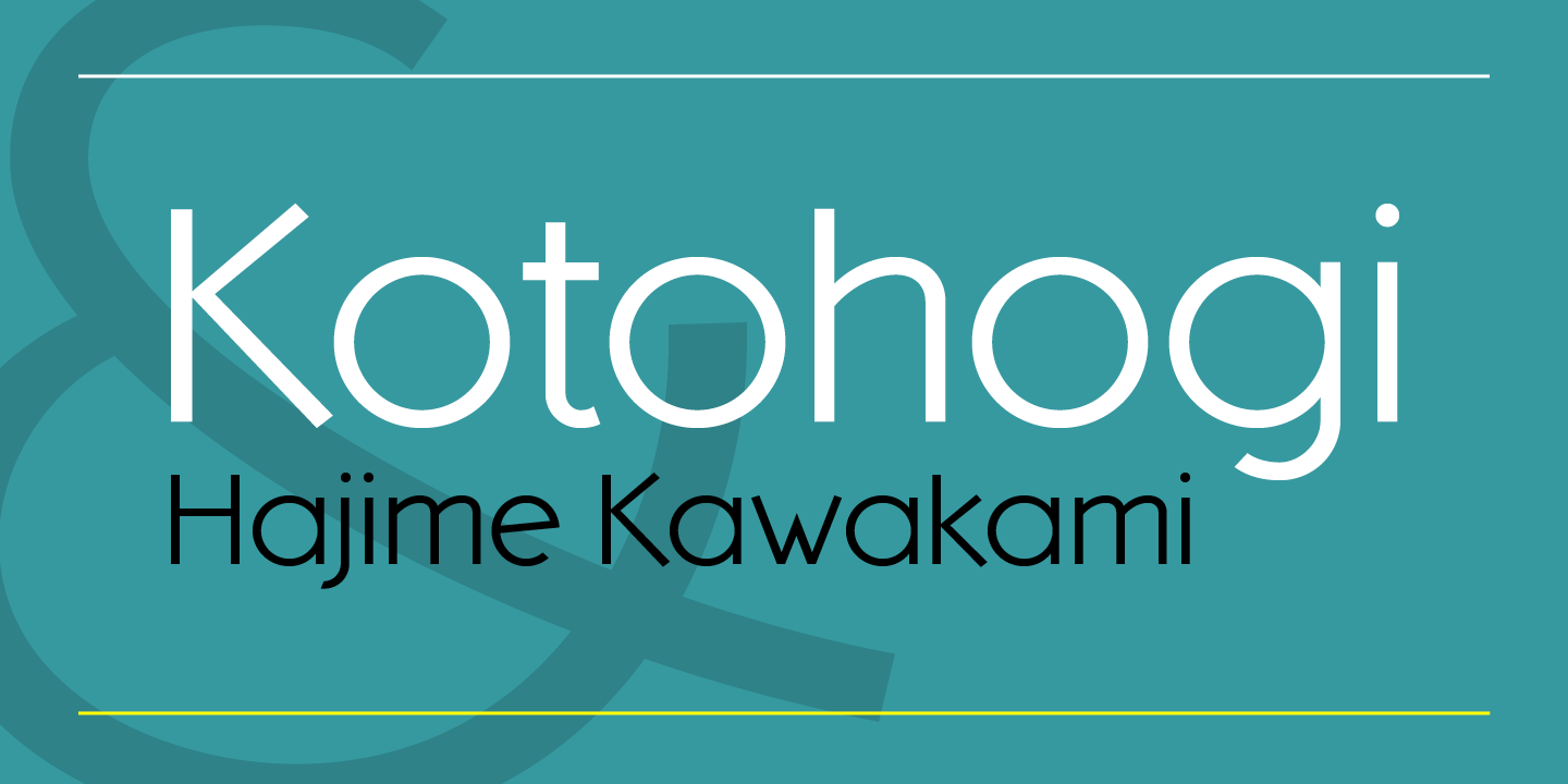 Example font Kotohogi #1